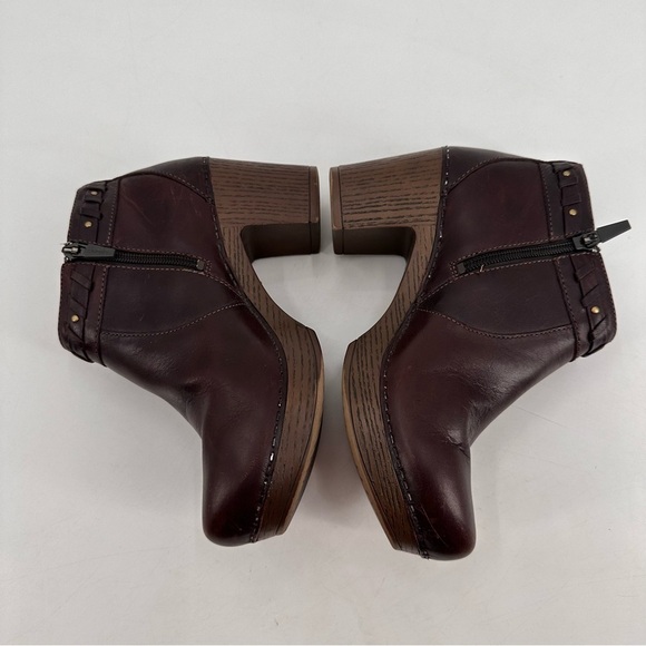 DANSKO Dabney Brown Leather Heel Boots 37 - Picture 6 of 8